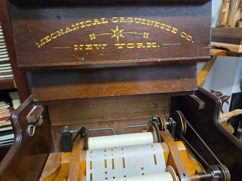 Rare Antique Mechanical Orguinette Co. Celestina Organette - photo 3