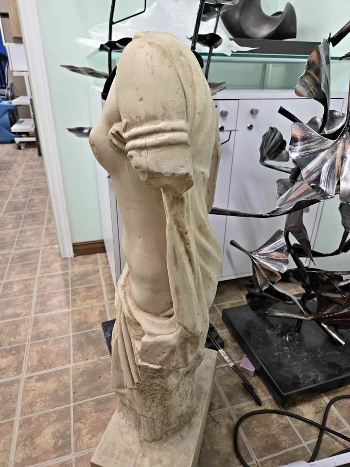 Classical Venus de Milo Style Female Torso Sculpture