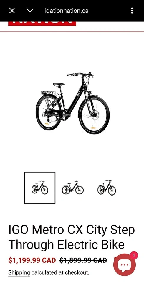 IGO Metro CX City Step Through Electric Bike