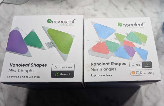 Nanoleaf Shapes Mini Triangles Smarter Kit and Expansion Pack