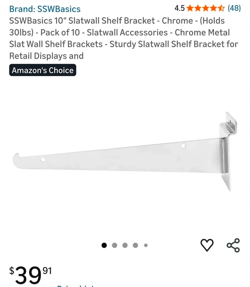 Slat wall brackets & glass shelf - photo 4