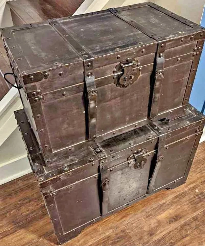 Beautiful antique trunk containers