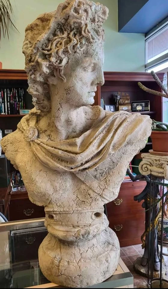 Rare antique Greek sculpture head of Apollo - photo 2