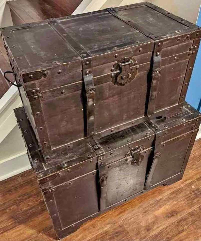 RARE wooden vintage chest - photo 3