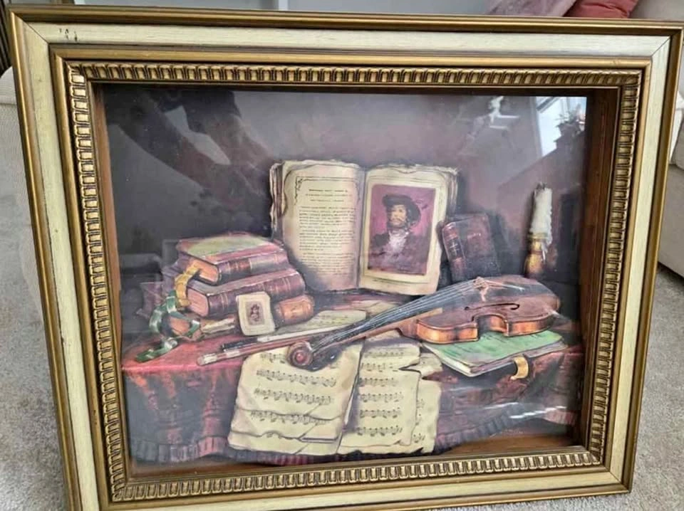 Rare beautiful high relief painting