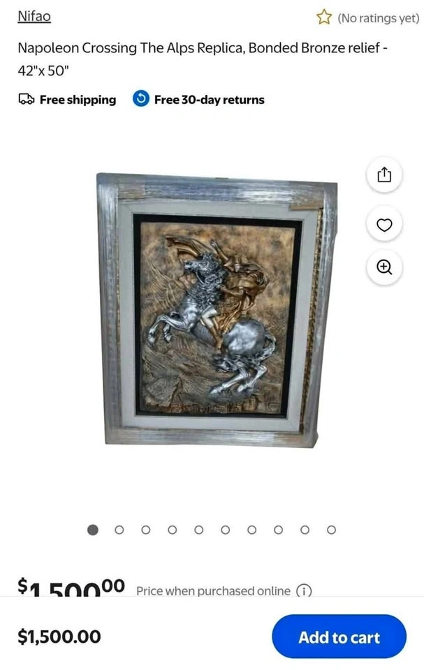 BRAND NEW high relief Napoleon painting
