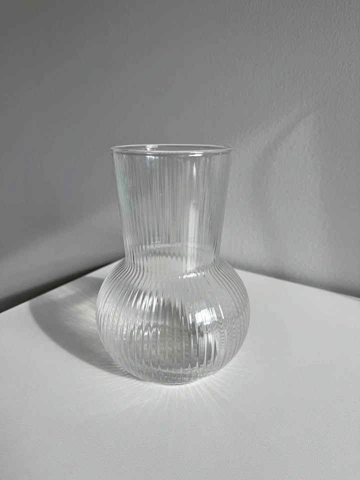 Clear flower vase