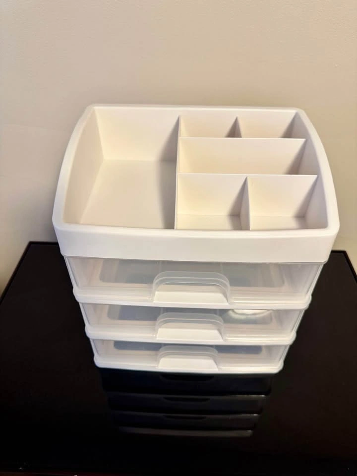 3-Drawer Plastic Desktop Organizer with Top Tray - photo 4