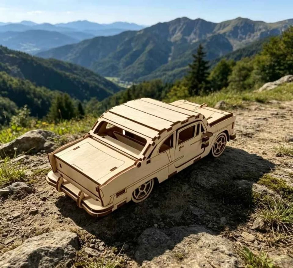 Wooden Model Car – Detailed Display Piece 🚗 - photo 2