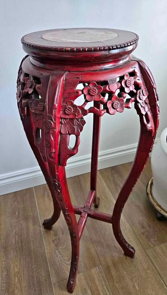 Beautiful Carved Rosewood plant stand