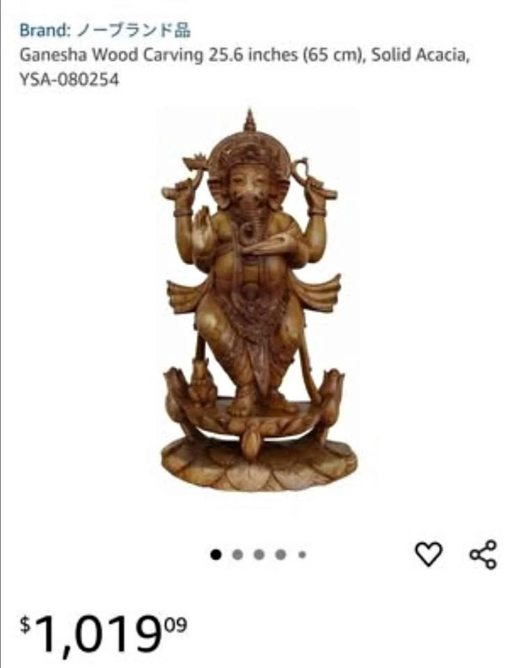 Rare handcrafted ganesha sculpture