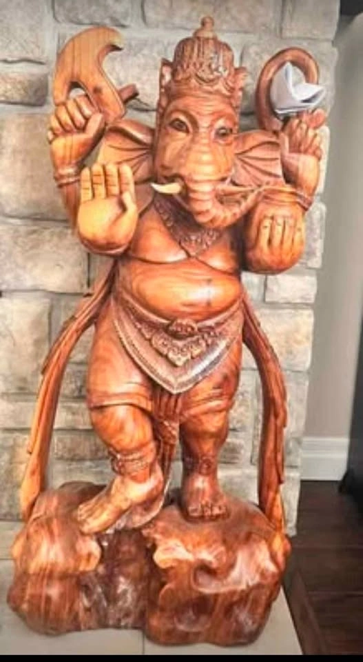 Rare handcrafted ganesha sculpture - photo 2