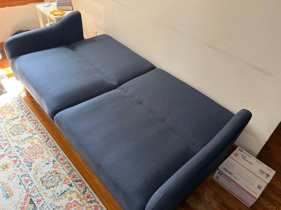 77” Round Arm Convertible Sofa - photo 4