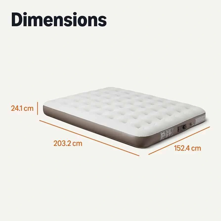 Electric Inflatable Air Mattress (Queen, Cream) - Amazon Basics - photo 2