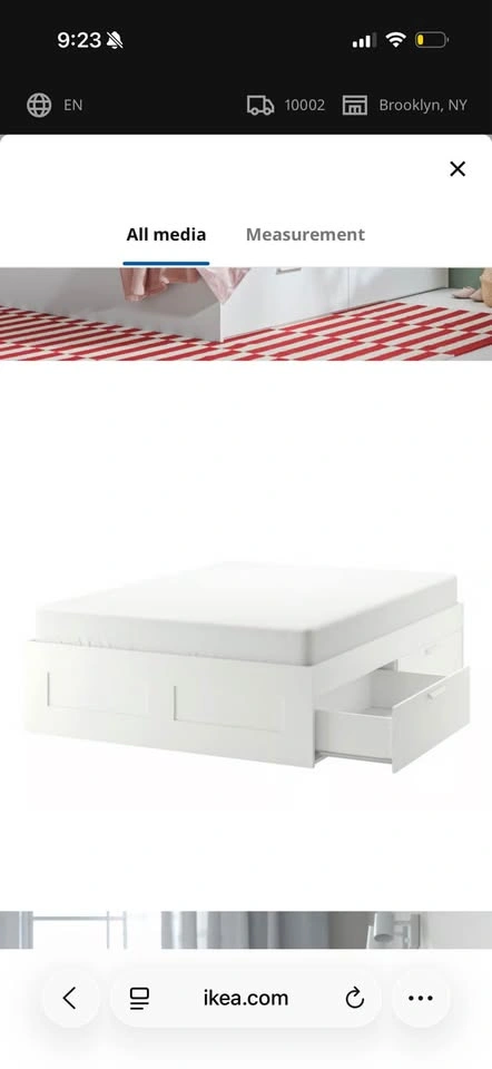 IKEA BRIMNES Bed Frame with Storage - photo 2