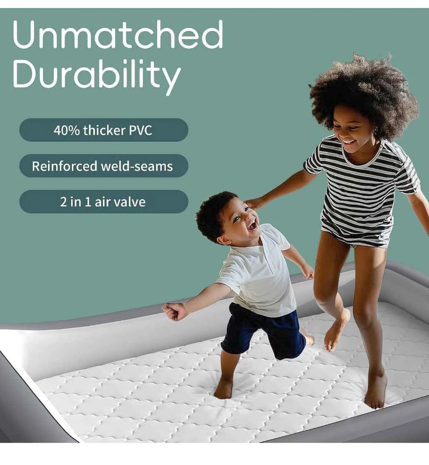 Inflatable Toddler Travel Bed with Bumper and Mattress - photo 4