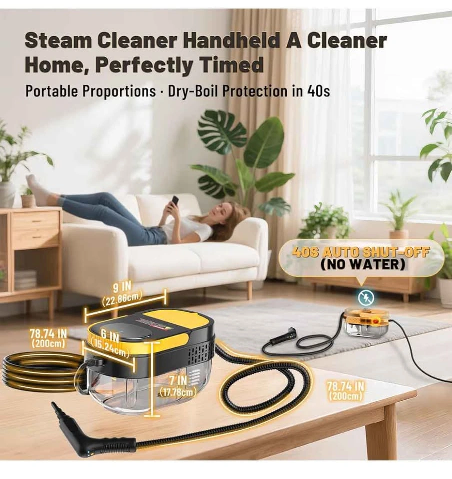 Handheld Steam Cleaner 1600W 1.6L Tank - photo 3