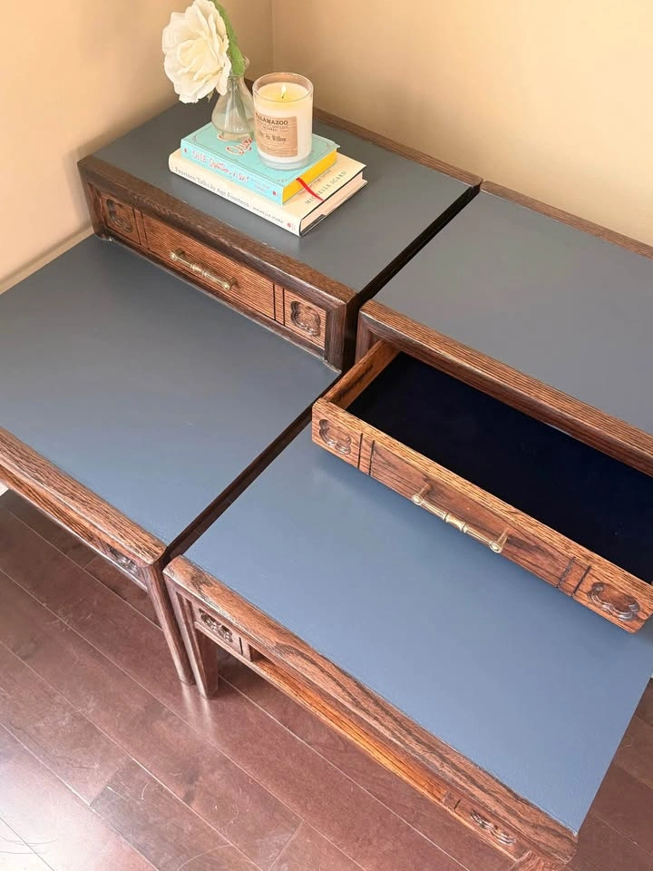 Vintage Mid-Century Mersman Two-Tier Step End Tables Set - photo 2