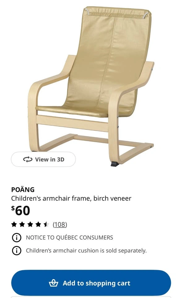 IKEA POÄNG Kids’ Armchair - photo 3