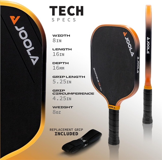 JOOLA 3S Pickleball Paddles Raw Carbon Fiber Ben Johns - photo 2