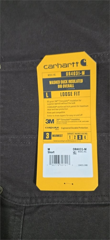 Carhartt Men's Loose Fit Washed Duck Insulated Bib Overalls - photo 4