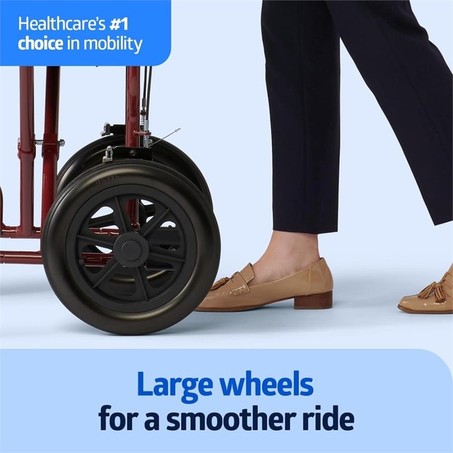 Medline Lightweight Transport Wheelchair with Handbrakes - photo 2
