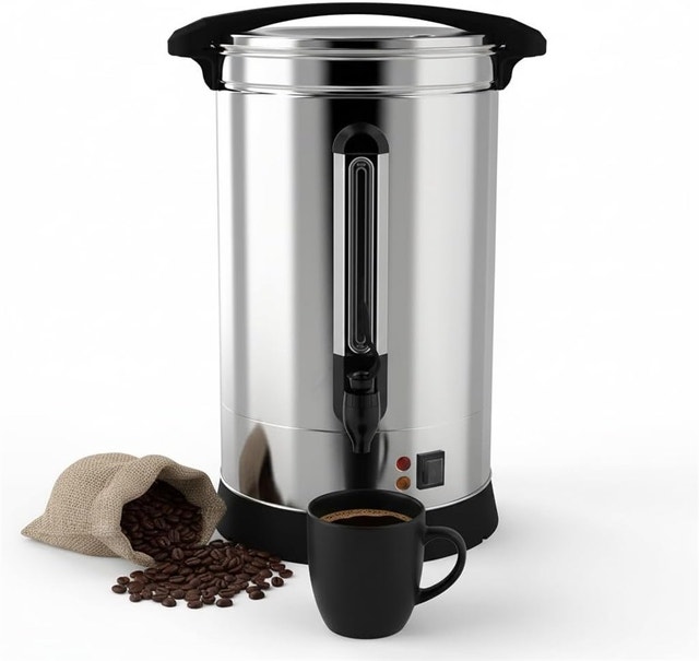 120 Cup Coffee Urn, 18L Large Capacity Stainless Steel