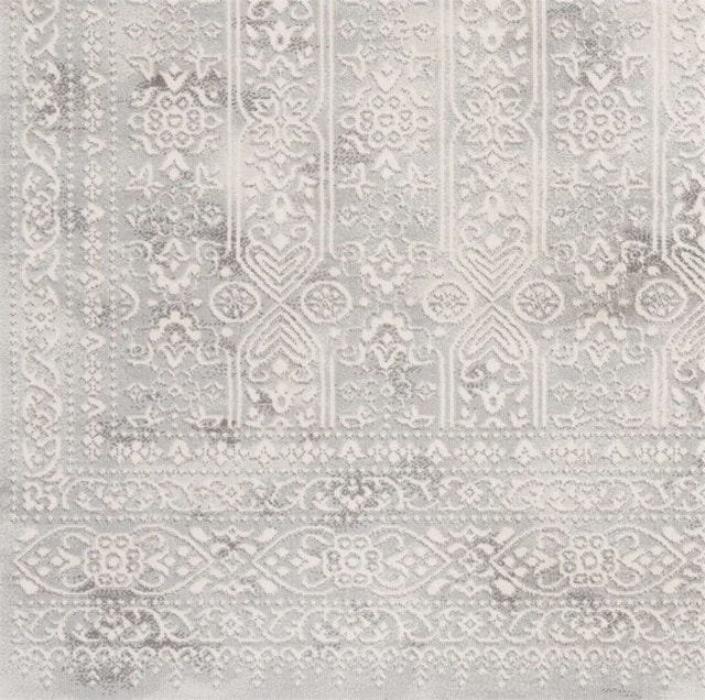7'10" x 10' Roma Rug By Livabliss White, Black/Grey - photo 4