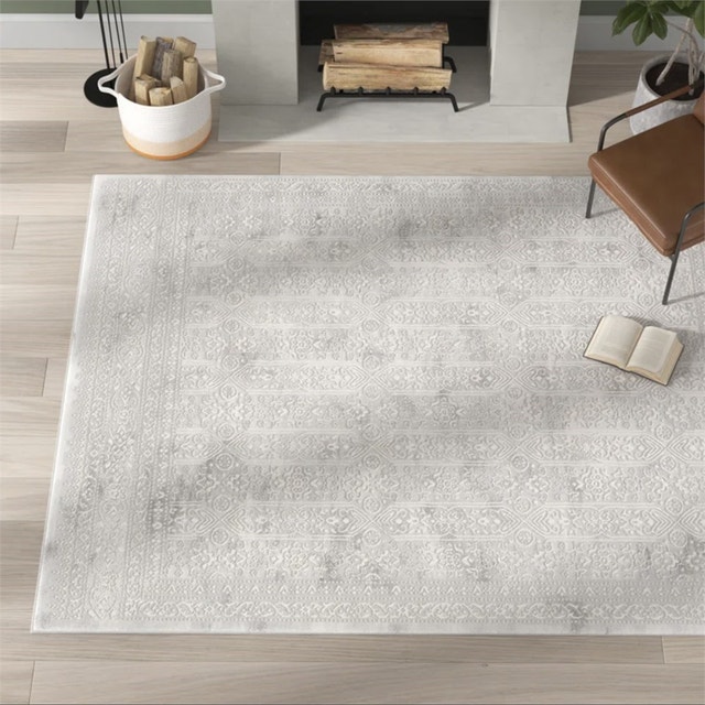 7'10" x 10' Roma Rug By Livabliss White, Black/Grey - photo 5