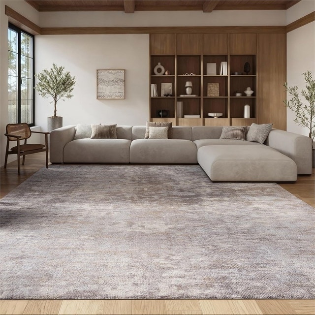 SAFAVIEH Madison Collection 12' x 15' Grey/Beige Modern Abstract