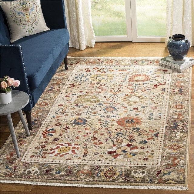 8' x 10' SAFAVIEH Kashan Collection Area Rug Beige & Taupe
