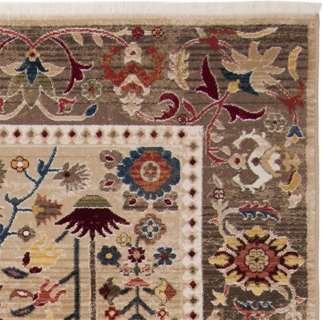 8' x 10' SAFAVIEH Kashan Collection Area Rug Beige & Taupe - photo 3