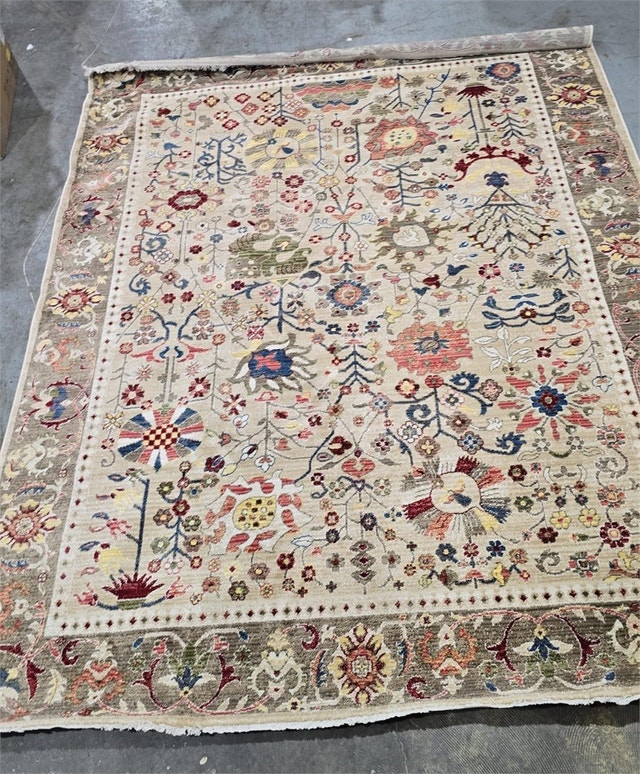 8' x 10' SAFAVIEH Kashan Collection Area Rug Beige & Taupe - photo 5