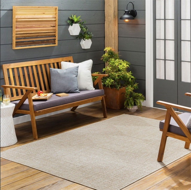 Bela Tan 5' 3" x 7' 7" Global Indoor/Outdoor Area Rug