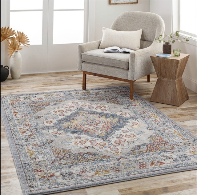 7'8" x 10' 2" Flatiron Oriental Grey Area Rug - photo 2