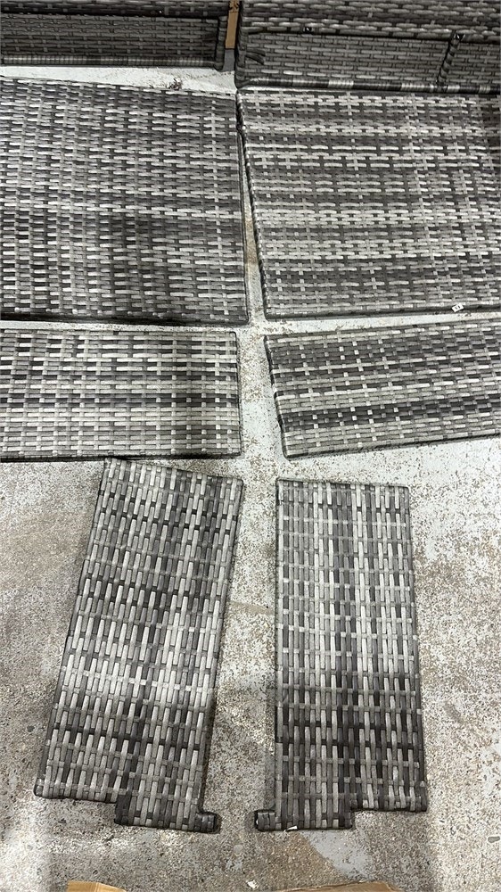 86" Outdoor Sofa Rattan With Grey Cushions - photo 5