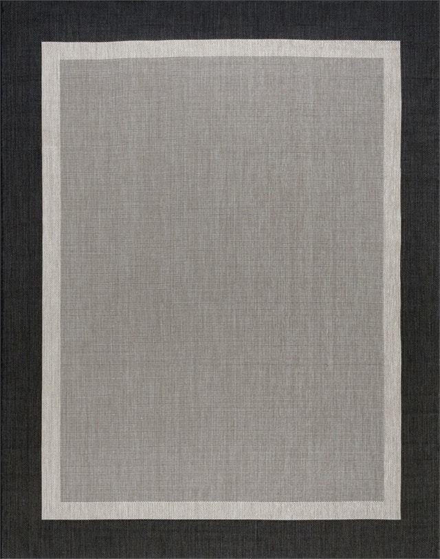 Eco Solid Border Black 9 ft. x 12 ft. Indoor/Outdoor Area Rug - photo 3