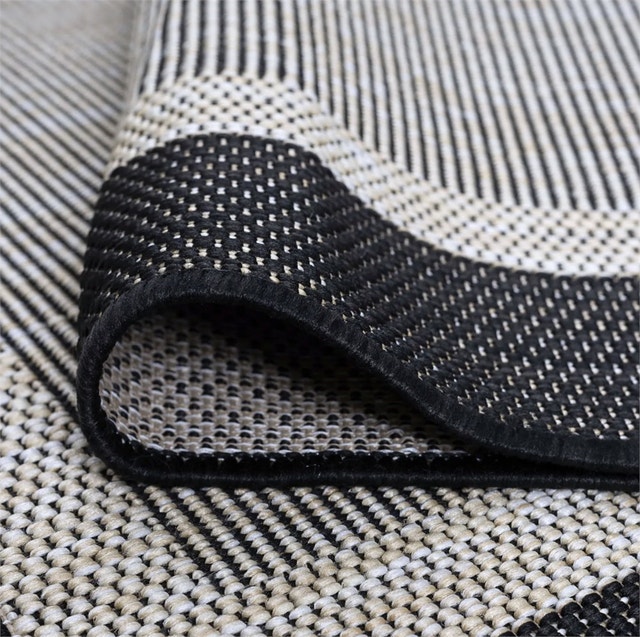 Eco Solid Border Black 9 ft. x 12 ft. Indoor/Outdoor Area Rug - photo 4