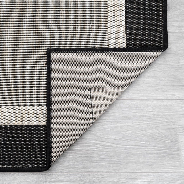 Eco Solid Border Black 9 ft. x 12 ft. Indoor/Outdoor Area Rug - photo 5