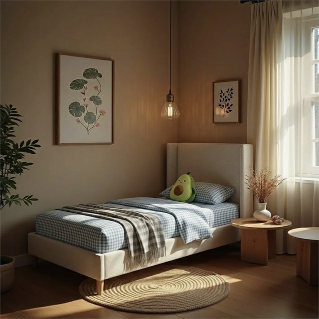 TWIN Janine Corduroy Upholstered Wingback Bed with Slat Kit - photo 5