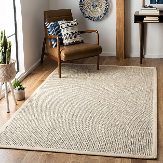 SAFAVIEH Natural Fiber Collection 4' x 6' MarbleBeige NF143C