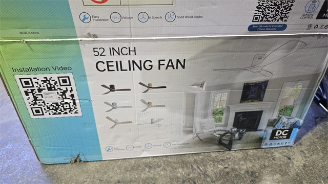 52 Inch Solid Wood Ceiling Fan Flush Mount - photo 5