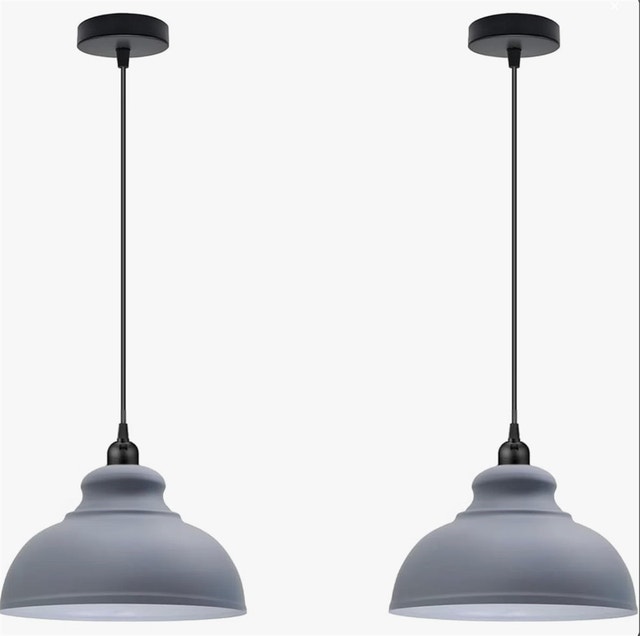 2 Pack Modern Metal Dome Pendant Light Set - photo 4