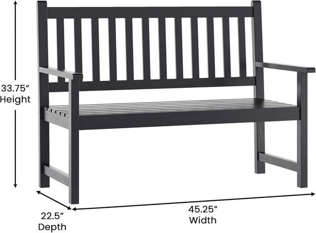 Flash Furniture Adele Commercial Indoor/Outdoor Acacia Wood Benc - photo 2
