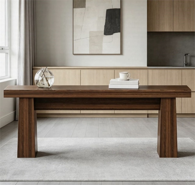 47" Entryway Bench, Wood Dining Bench Indoor, End Of Bed Bench