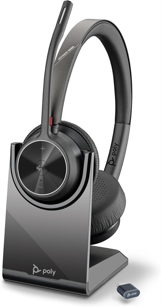 Poly Voyager 4320 UC Wireless Headset & Charge Stand