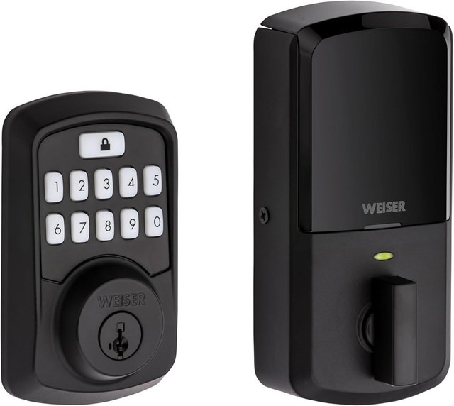 Weiser Aura Matte Black Bluetooth Door Lock