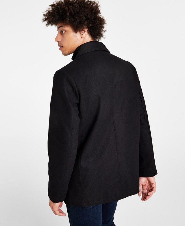 Size MED Kenneth Cole Men's Double Breasted Wool Blend Peacoat - photo 2