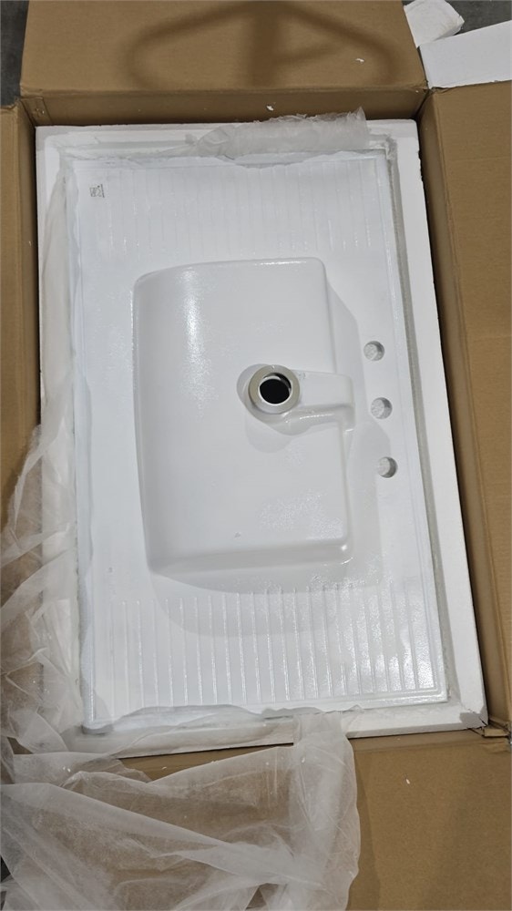 Continental 37.38'' Single Bathroom Vanity Top in White - photo 4