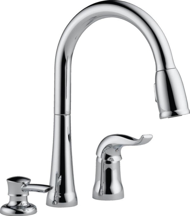 DELTA FAUCET Kate Single-Handle Kitchen Sink Faucet
